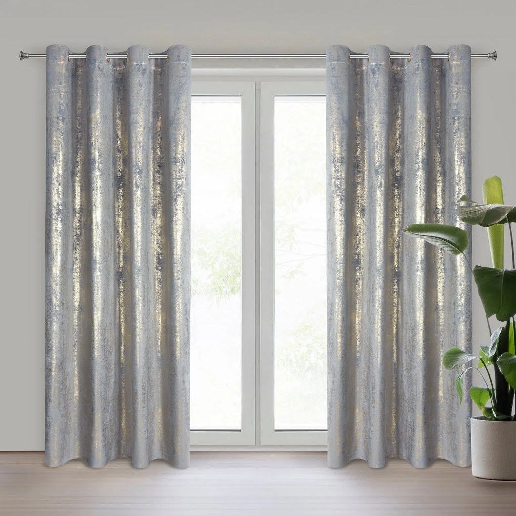 ZATEMŇOVACÍ ZÁVES NA KRÚŽKOCH RENIA 140X250 CM VZOROVANÁ