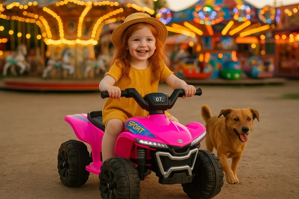 Elektrické autíčko QUAD Kids E-ATV ružové