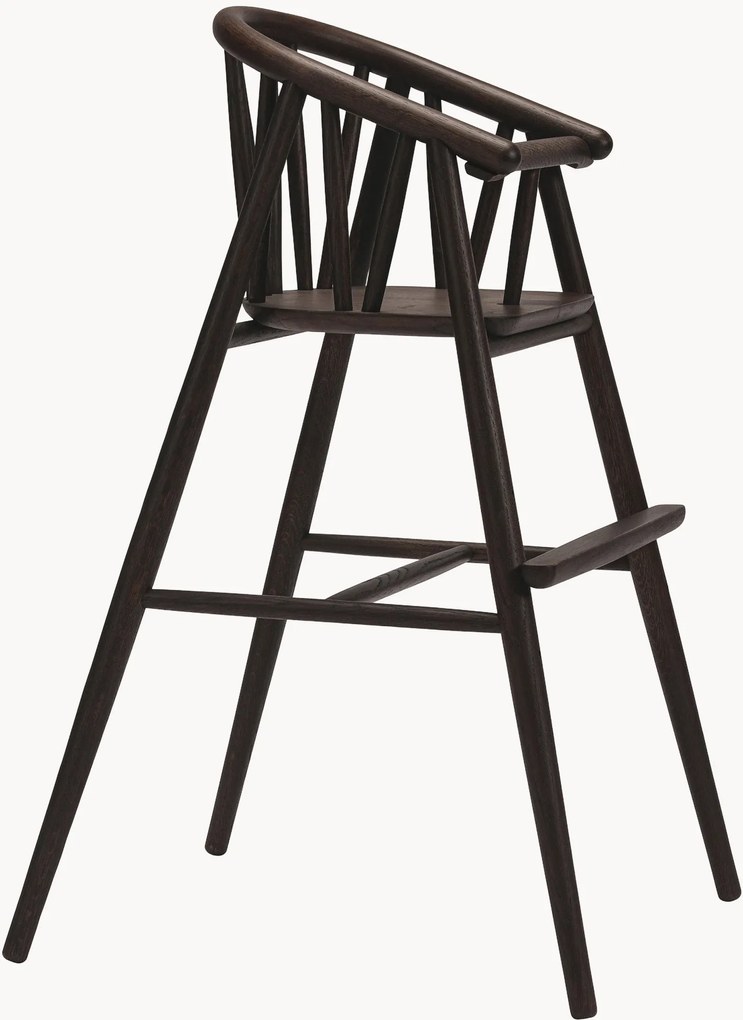 Ručne vyrobená detská vysoká stolička z dubového dreva Saga