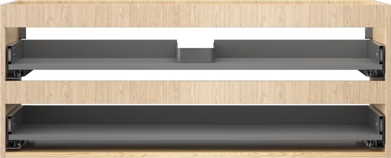 Mexen Box-A, závesná skrinka 120 cm, 2 zásuvky, dub, 91AX0-1200-470-2-81
