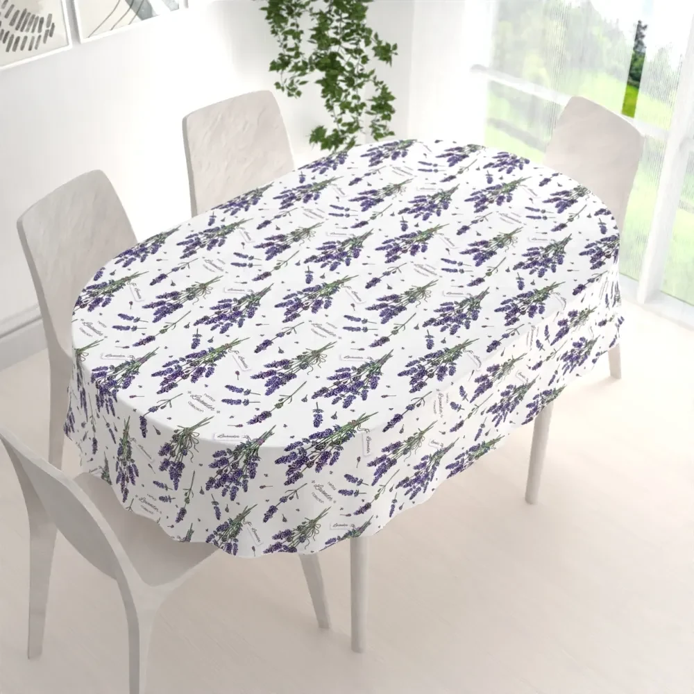 Biante Dekoračný oválny obrus PML-084 Lavender 140x200 cm