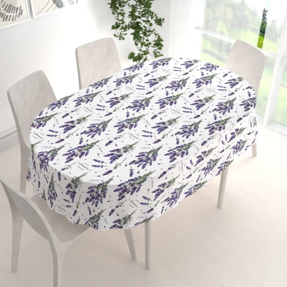 Biante Dekoračný oválny obrus PML-084 Lavender 50x100 cm