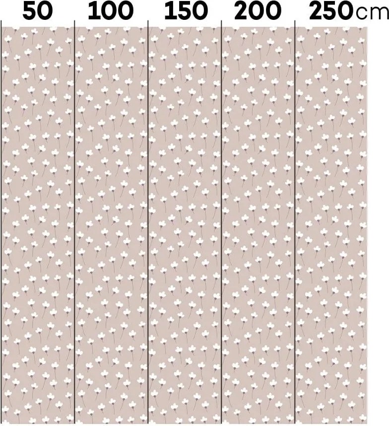 Tapeta sedmokrásky na púdrovo ružovej 280x50 cm