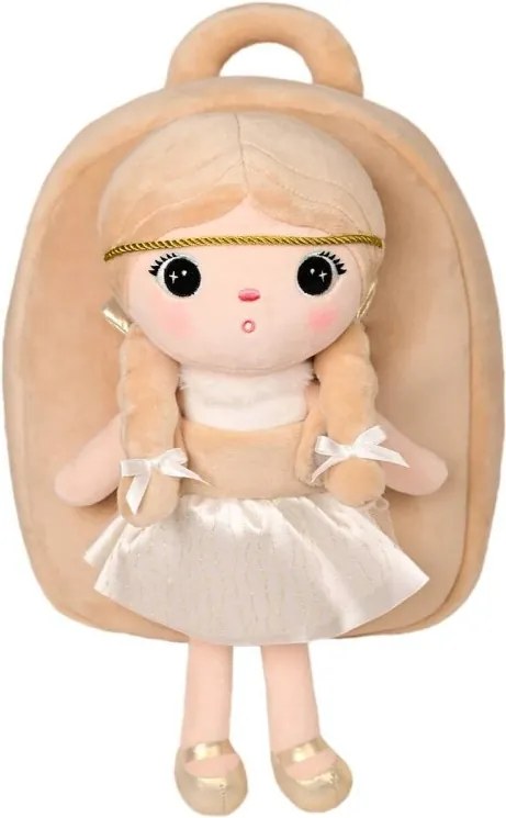 Detský batoh bábika anjelik biela 30 cm