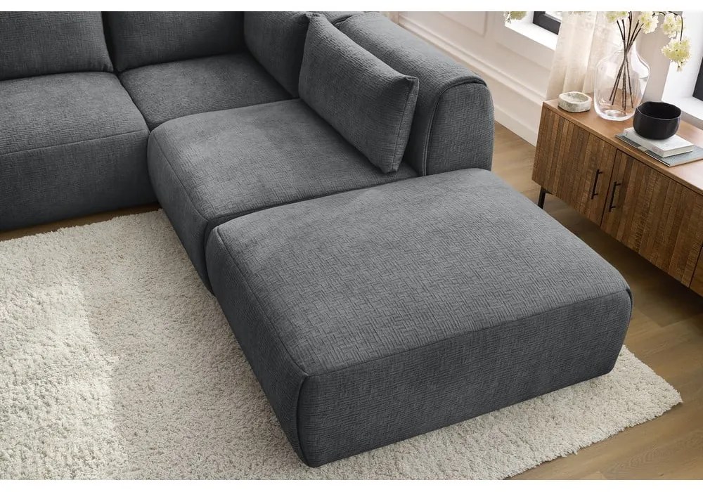 Sivá rohová pohovka (variabilná) Jeanne – Bobochic Paris