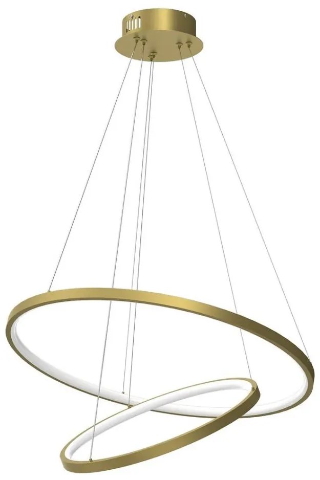 LED Luster na lanku HOOP LED/51W/230V pr. 60 cm 4000K zlatá
