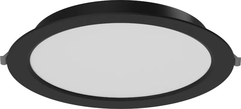Mexen LDRR, LED stropné svietidlo na zapustenie, priemer 12 cm 22 cm, 18W, studená - 6500K, 1440 lm, čierna - L210-022-1865-70