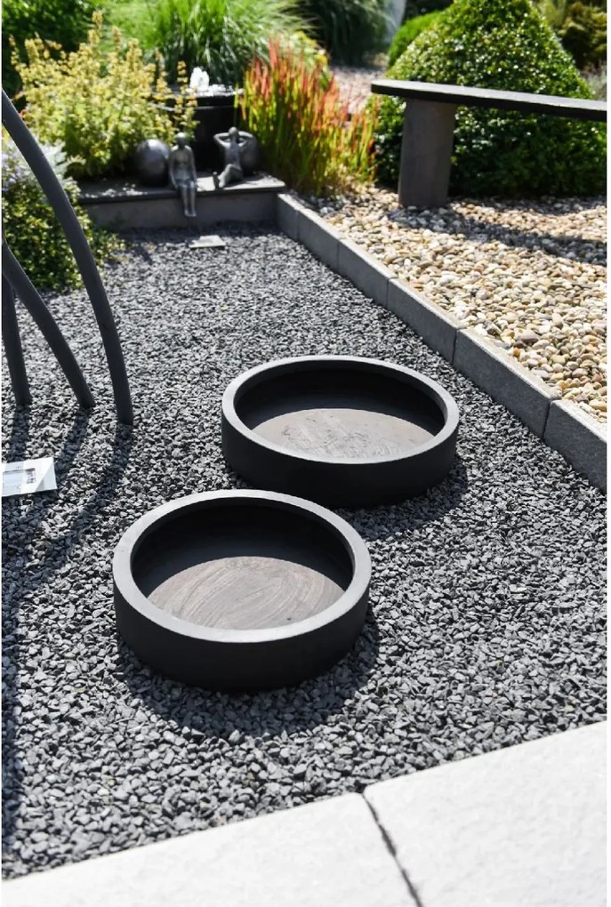 Miska na dekorácie CIRCULO, sklolaminát, Ø 40 cm, antracit