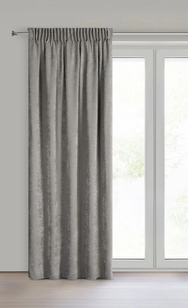 ZÁVES NA PÁSKE VANI 140X270 CM SIVÁ