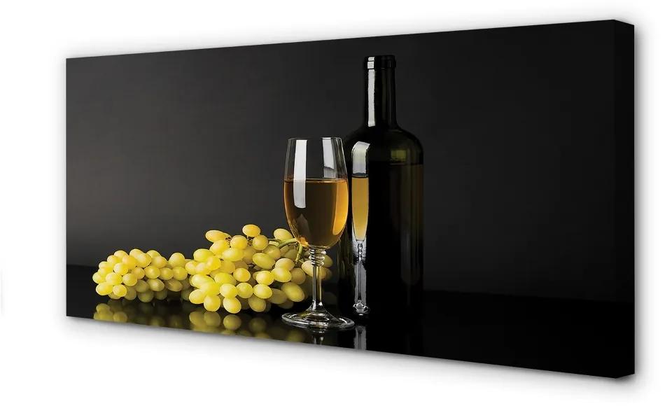 Obraz canvas Fľaša vína ovocie 140x70 cm