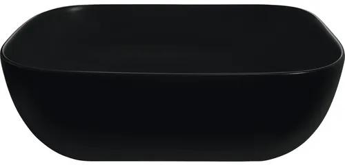 basano umývadlo na dosku Limana 46,5 x 33 cm s keramickou zátkou matná čierna