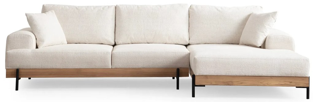 Elegantná rohová pohovka Eti 280 X 170 cm, pravá, biela
