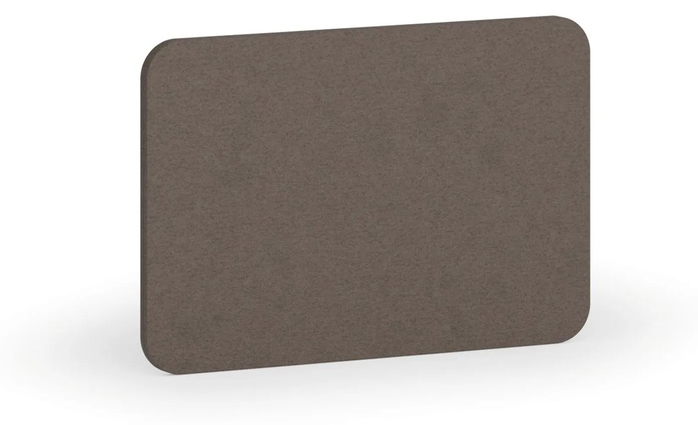 Akustický paraván na stôl, textilný, 60 x 40 cm, hneda
