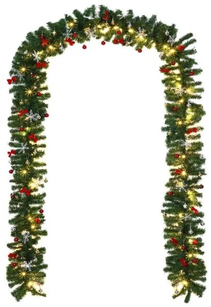 Svietiaca girlanda 80 LED / 5m s dekoráciou a diaľkové ovládanie