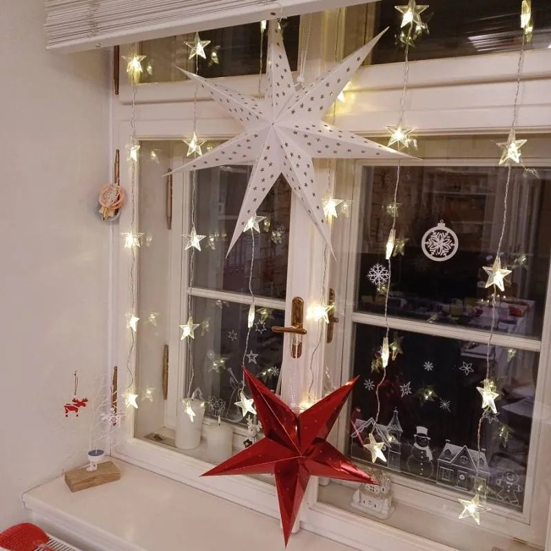 DECOLED Hvězda, prům. 45 cm, červená