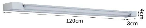 Brilagi-LED Kúpeľňové osvetlené zrkadlo AQUA LINE LED/36W/230V 120 cm IP44 matný chróm
