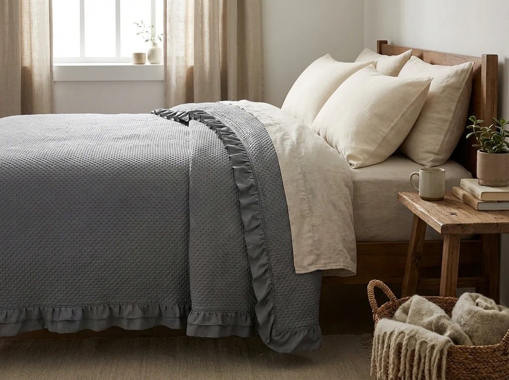 Prehoz na posteľ MONTEGO, sivý Rozmer: 170 x 210 cm