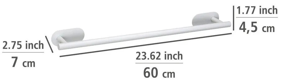 Biely samodržiaci držiak na uteráky z nehrdzavejúcej ocele Orea Uno – Wenko
