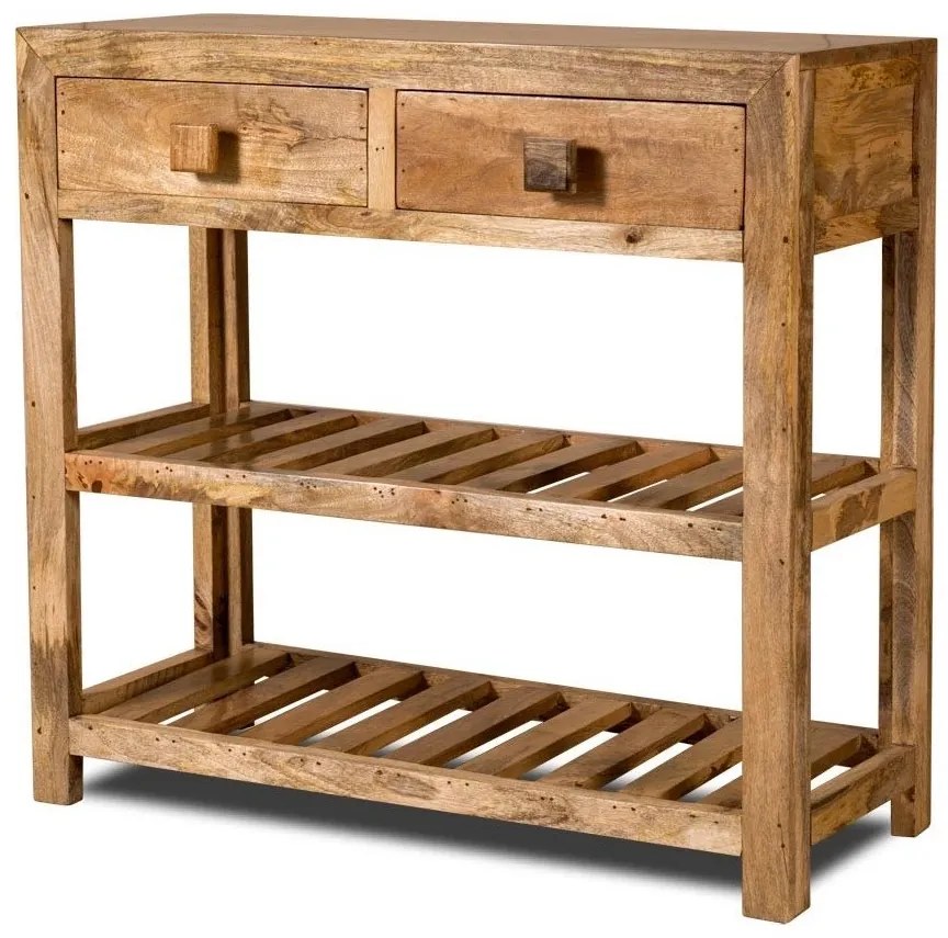 furniture-nabytek.cz - Konzolový stolek se šuplíky 110x76x35 z masivu mango