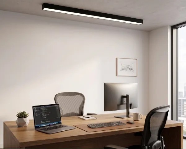 LED Prisadený/luster na lanku LED/44W/230V 4000K 120 cm čierna