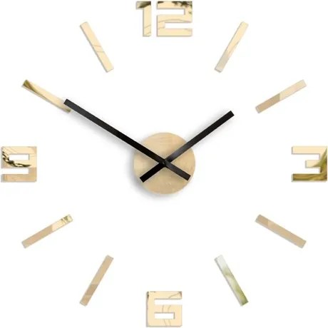 Moderné nástenné hodiny ARABIC GOLD-MIRROR goldmirror