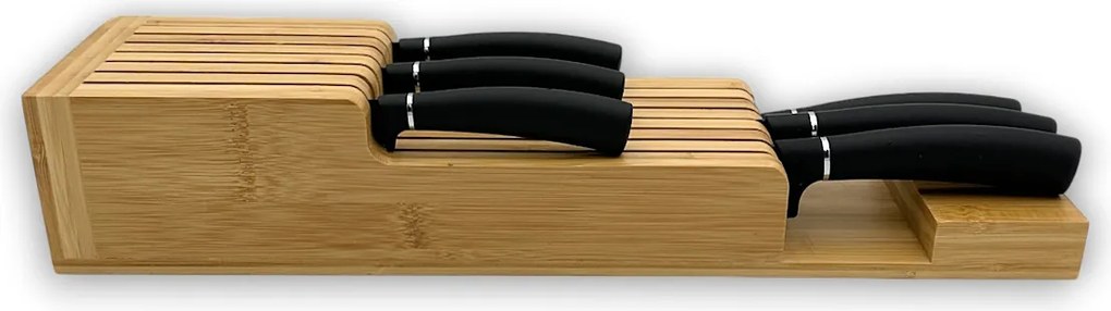 usporadejto.cz Stojan na nože, organizér do zásuvky - na 14 nožov, bambusový MAESTRO 45 x 11,5 x 8,5 cm