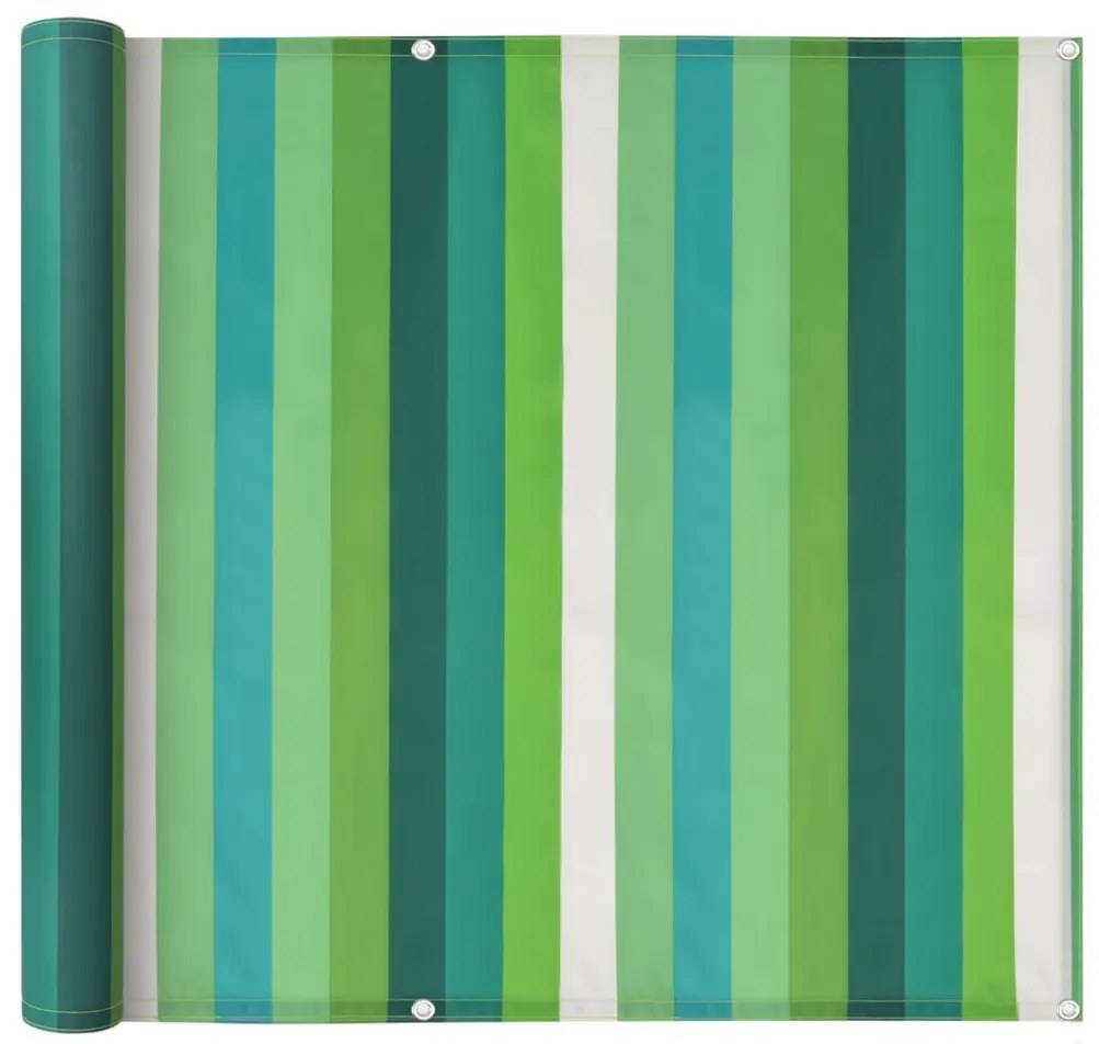 vidaXL Balkónová markíza z oxfordskej látky, 90x600 cm, pásikavá zelená
