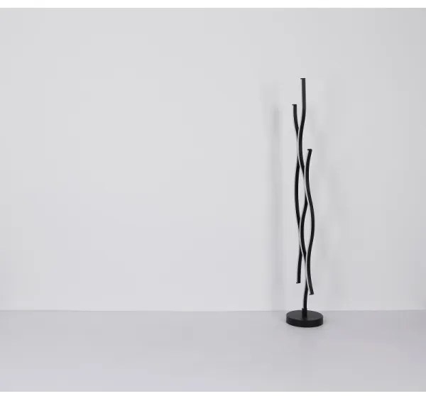 Globo 67206SW - LED Stojacia lampa GERONIMO LED/28W/230V 3000K čierna/zlatá