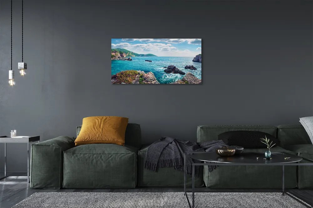 Obraz na plátne Grécko Morské hory 120x60 cm