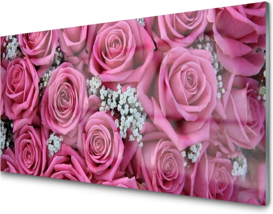 Obraz na akrylátovom skle Ruže Kvety Rastlina