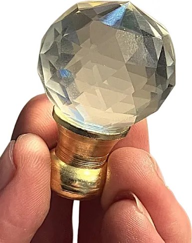 Stolná lampa Tiffany ANTIK SLENDER Metal Base Crystal 50*Ø18