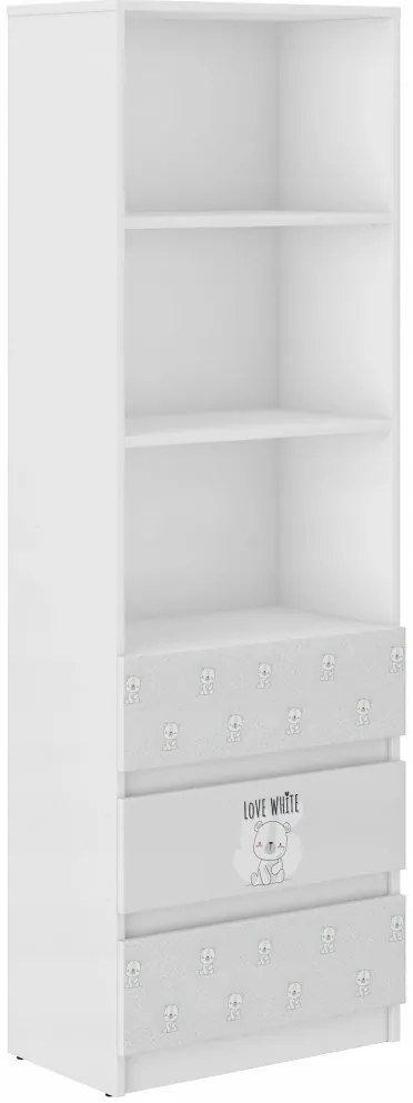 Detský regál na hračky s macíkom 180x33x60 cm