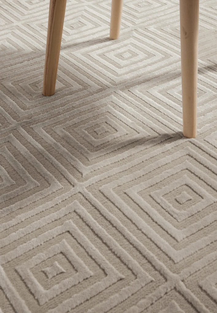 ELLE Decoration, Kusový koberec Perles 106184 White Cream z kolekcie Elle, 200x280, béžová, obývacia izba