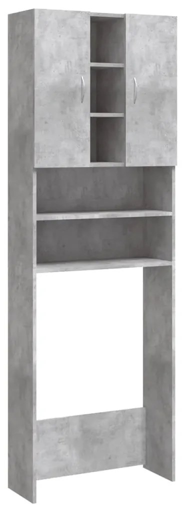 vidaXL Skrinka na práčku betónovo-sivá 64x25,5x190 cm