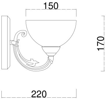 Brilagi - Nástenná lampa CLASSIC 1xE27/60W/230V mosadz