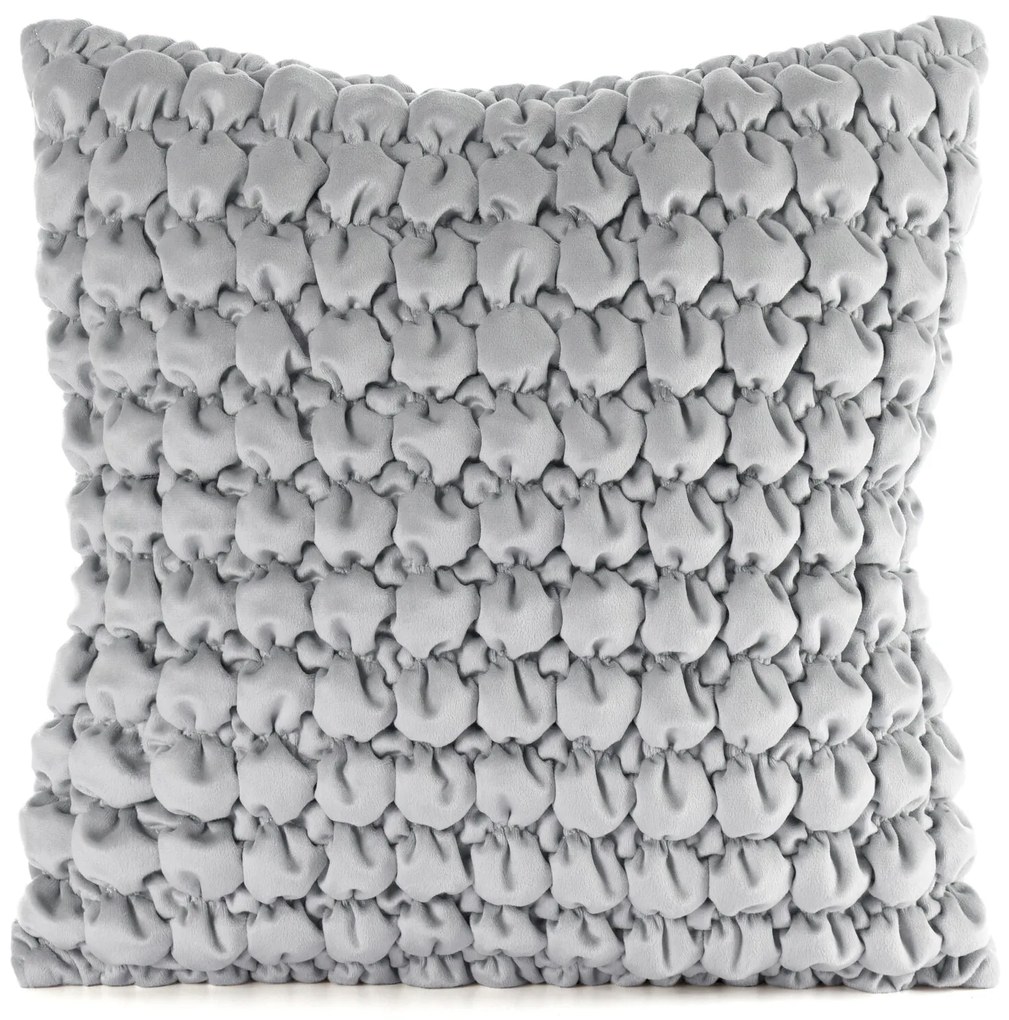 DEKORAČNÁ OBLIEČKA NA VANKÚŠ VELVET193 45X45 CM STRIEBORNÁ