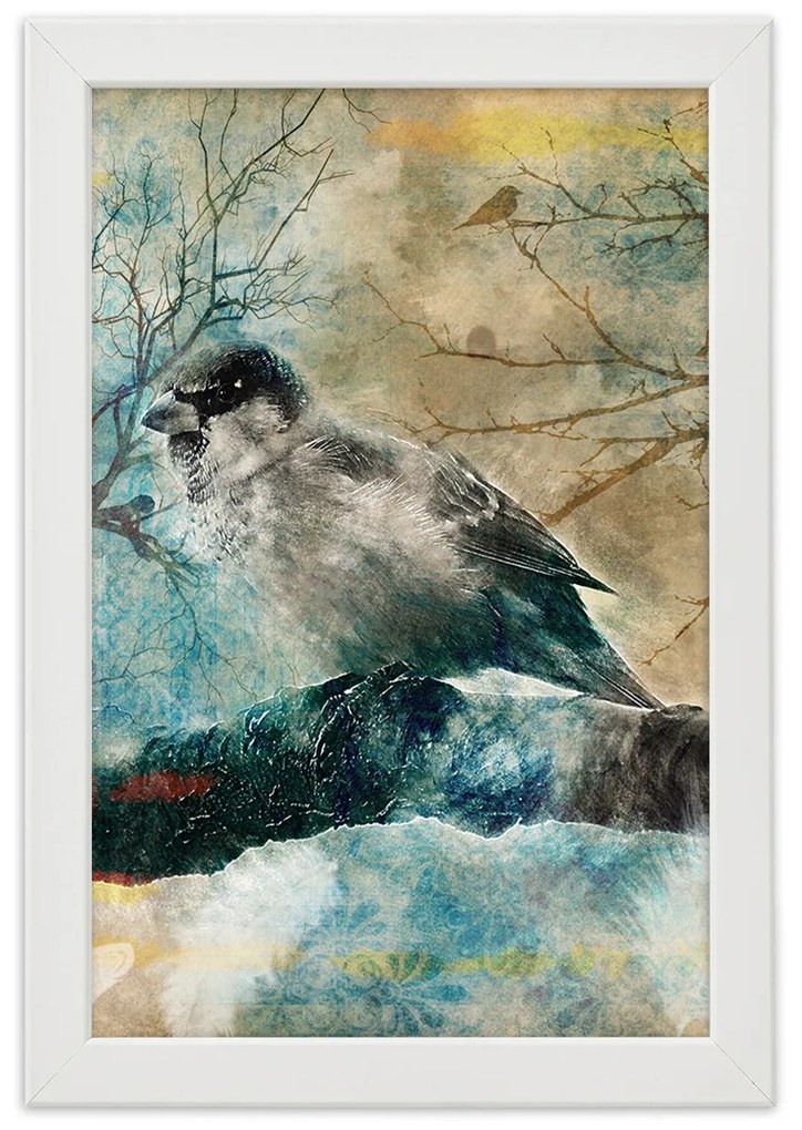 Gario Plagát Vrabec na konári Farba rámu: Bez rámu, Rozmery: 40 x 60 cm