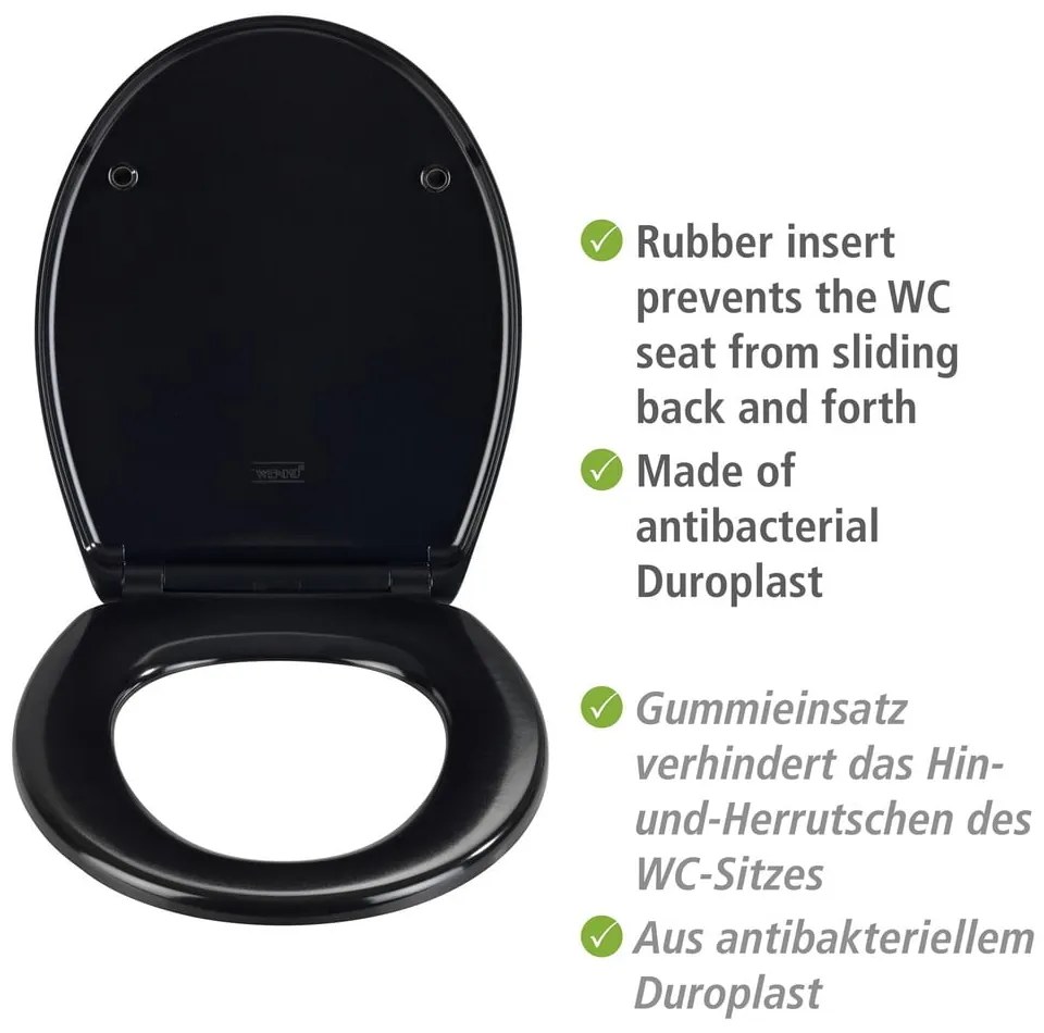 Záchodová doska s automatickým zatváraním 37,5 x 46 cm Vorno – Wenko