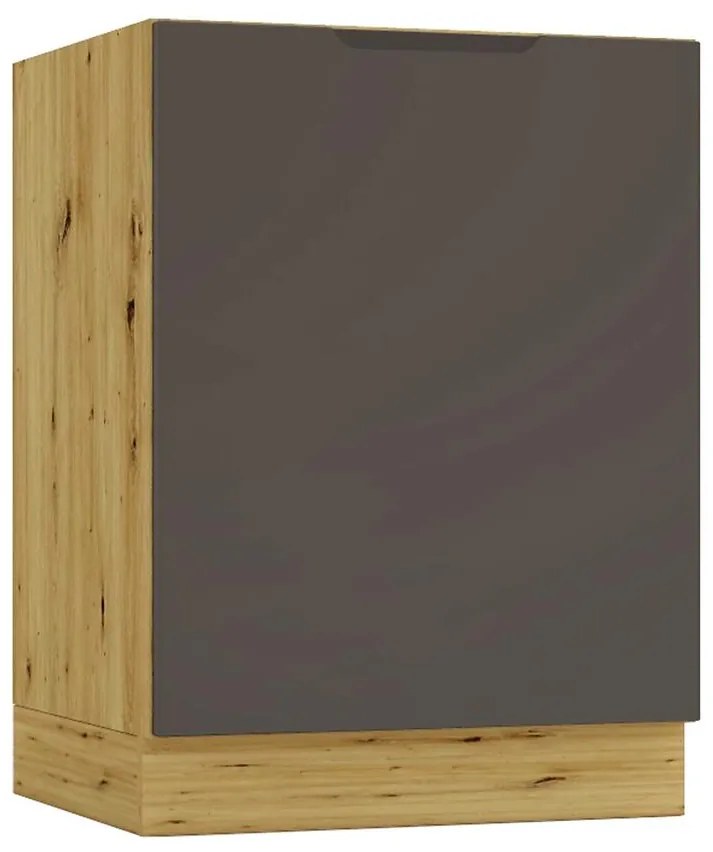 Kuchynská skrinka Cosmo Isabel D60zl P/L Mocca Grey/Dub Artisan