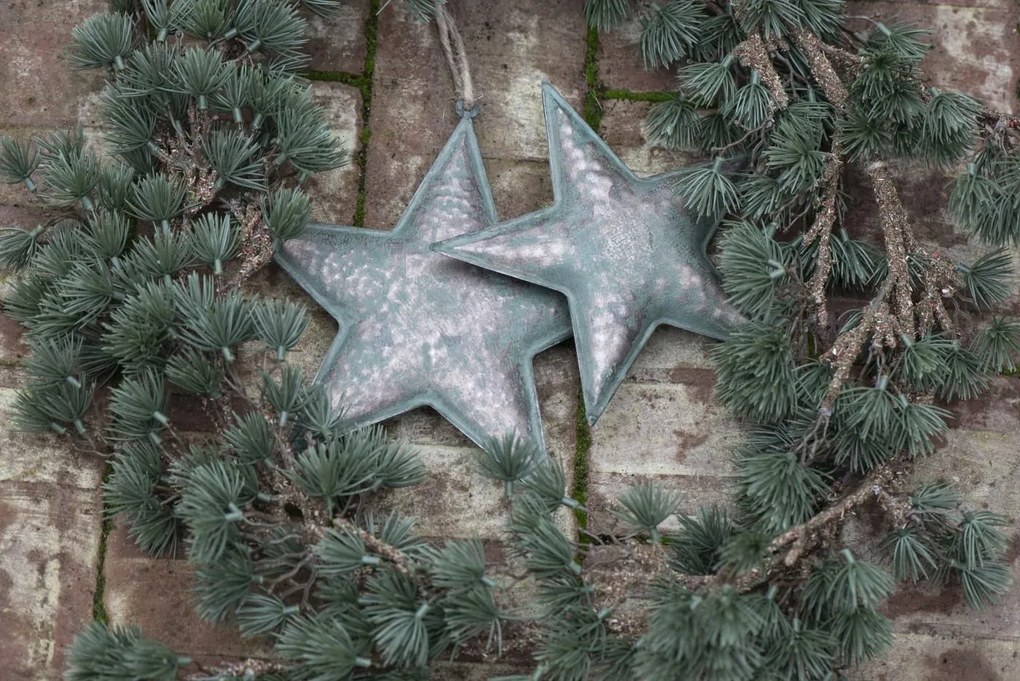 IB LAURSEN Kovová závesná hviezda Army Green 21 cm