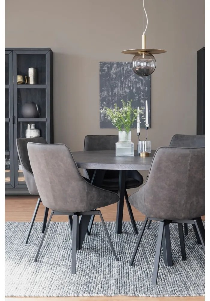 Sivá otočná stolička Alison - Rowico