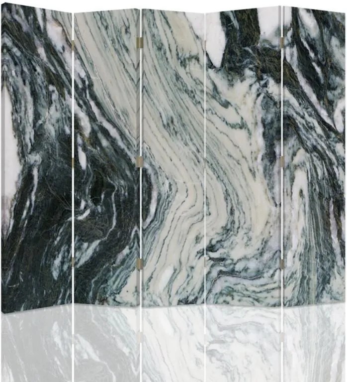 CARO Paraván - Marble | päťdielny | jednostranný 180x150 cm