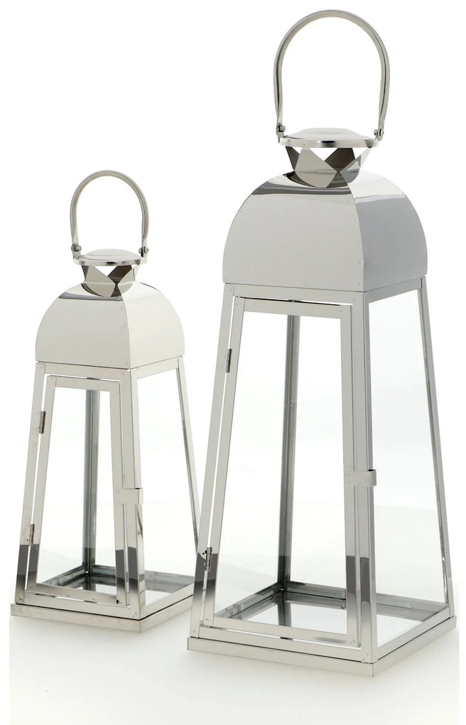 Dekorstudio Sada strieborných lampášov GLAMOUR 40cm,53cm