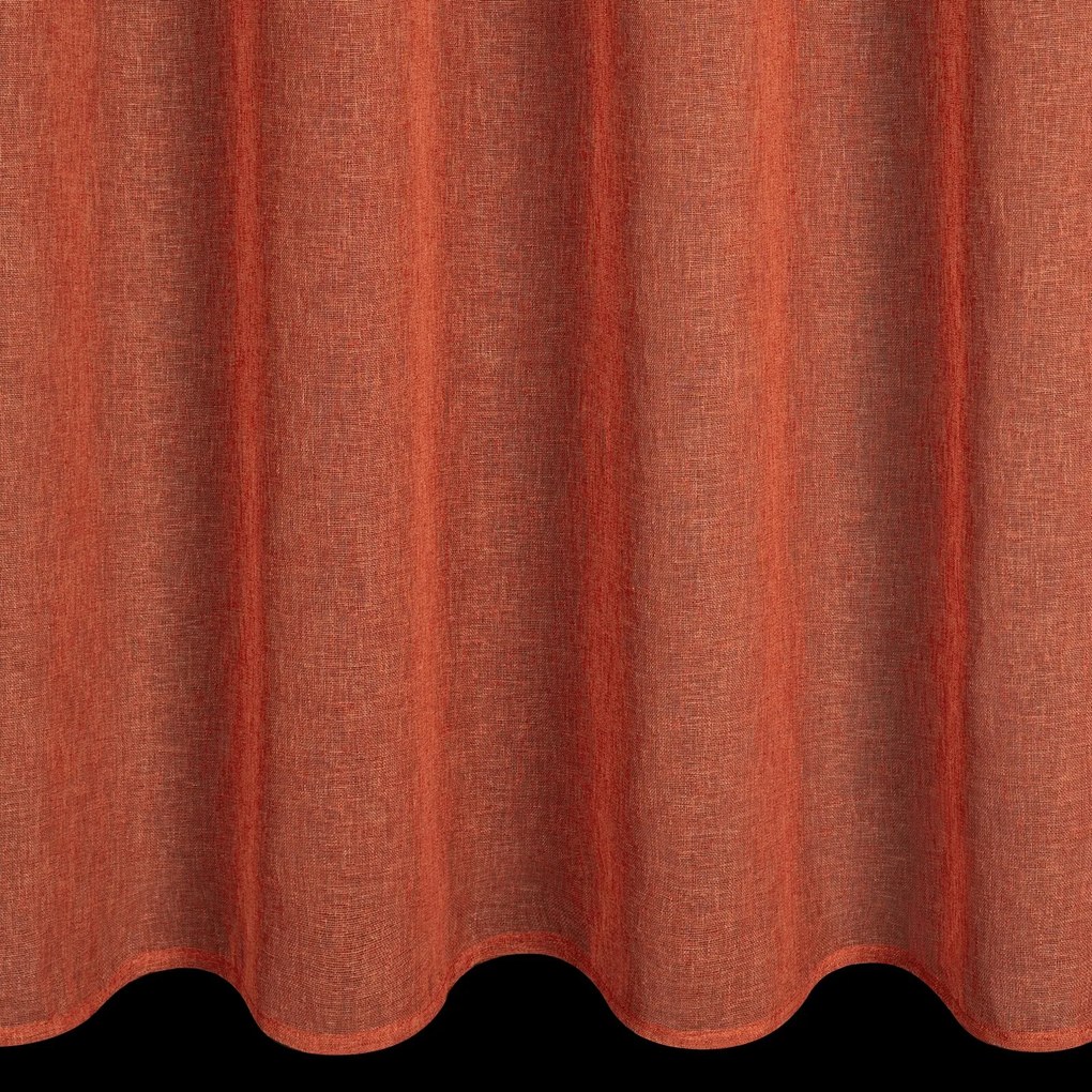 ZÁVES NA KRÚŽKOCH ANGELICA 140X250 CM TEHLOVÁ