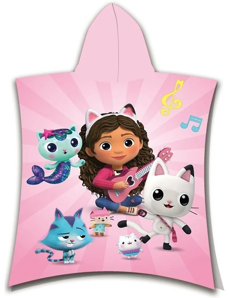 Jerry Fabrics Detské pončo-osuška - Lilo a Stitch - modrá
