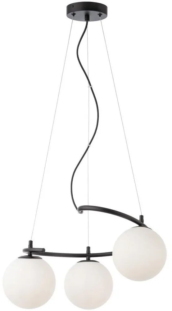 Redo 01-2716 - Luster na lanku VOLLEY 3xE14/28W/230V čierna