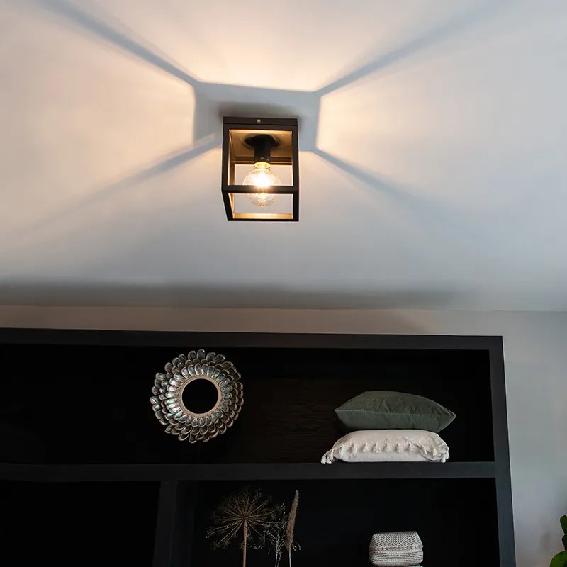 Inteligentné priemyselné stropné svietidlo čierne vrátane WiFi A60 - Cage