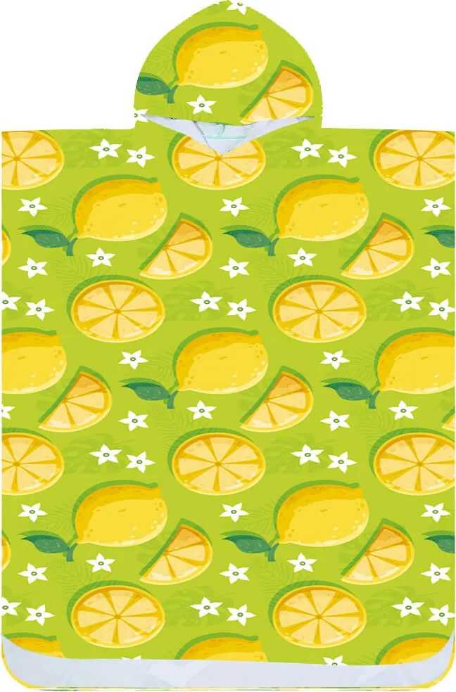 Plážové pončo LEMONS zelené 80x145 cm