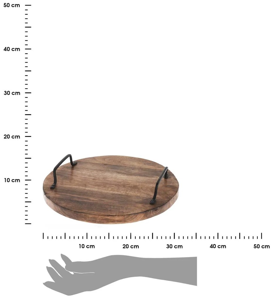 Drevený servírovací podnos Elle, (fi) 30 cm