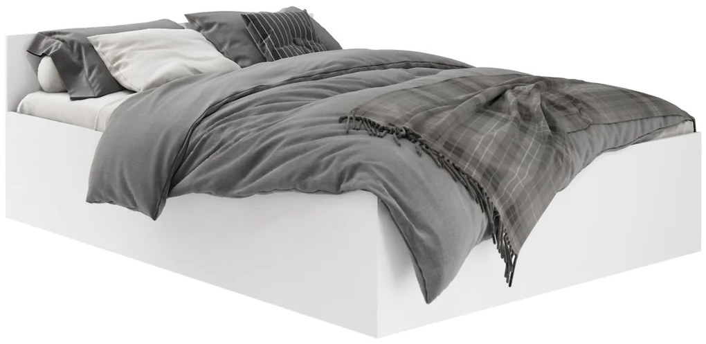 Posteľ CLP 180x200 cm dvojlôžko s roštom biela